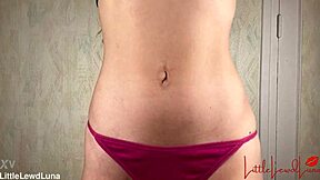 Skinny Asian Teen Oily Belly Navel Tease Fetish