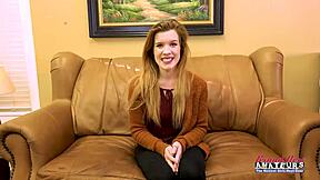 keaton milks candy corn sucking her shaved redhead pussy!