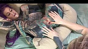 goth dreadlocks tattooed teen latex anal fisting solo dildo gape