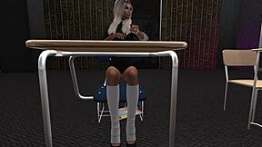 second life teacher's hidden hot student fuck