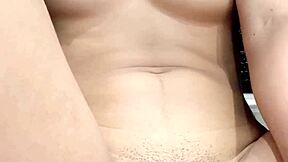 watch this petite latina babe's wet pussy drip during solo masturbation tease