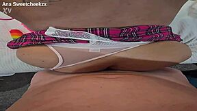 Curvy camgirl slips out of school uniform for deep anal pounding