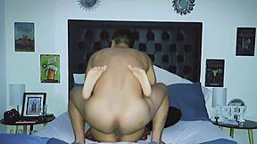 me and my horny stepsister went at it rough on the bed