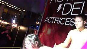 ever seen a brunette's natural tits bounce on stage cock?