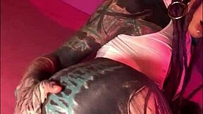 goth dreadlocks tattooed teen latex anal fisting solo dildo gape