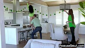 stepdad and stepmom group fuck stepdaughter in taboo frenzy