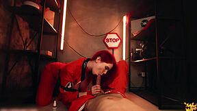 mollyredwolf's lethal company cosplay femdom rimjob tittyfuck creampie