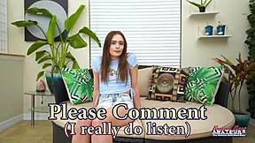 skinny brunette reese robbins milks big cock mouth