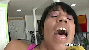 Ebony teen hottie stuffed with white cock hardcore