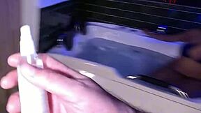 Photographer fucks 18yo model pussy jacuzzi before photo session