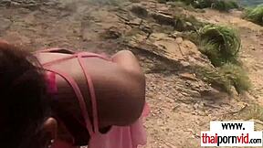 Amateur Thai Teen Cherry Quick Blowjob Monster Cock Beach Upskirt