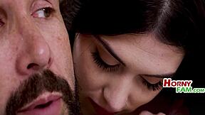 teen freak whispers one word to break her horny stepdad taboo style