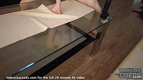 Hottest Petite Blonde Model Stretches Pussy with Huge Dildos