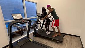 brazilian teen gym girl bends over for public anal pounding