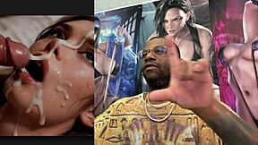 japanese christmas slut's face cum-drenched after tight ass pounding