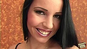 janet alfano's huge natural tits bounce in bent over dp with deepthroat and cumswap