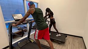 brazilian teen gym girl bends over for public anal pounding