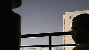 Nysdel Gives Epic Balcony Blowjob on Best Friend’s Boyfriend’s Huge Cock!