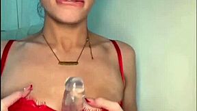 hey check out this horny british teen's solo squirting toy play on webcam