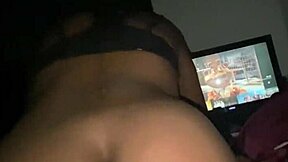 midget ebony's gorilla grip tight pussy rides big black cock cowgirl