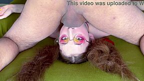 pulsating cum throbs deep in college nerd slut's throat balls deep 💦😩