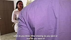 hey muscular artist, your cock's hard drawing this busty latina milf angel cruz!