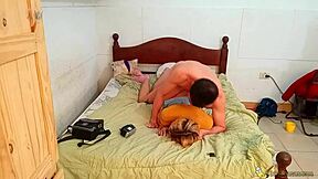 18yo latina in miniskirt stockings fucked hard by older daddy backstage