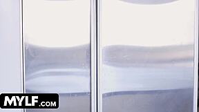 Lucky Stud Creampies Horny Big Titted Milf During Housework