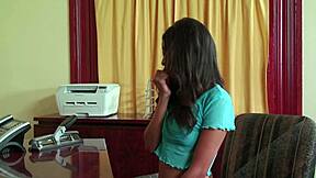 cutest school chick sneaks to principal's office 😏 gets fucked sloppy 💦