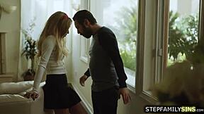 Petite Blonde Stepsis Deepthroats Stepbro Cock Before Group Pussy Banging Orgy