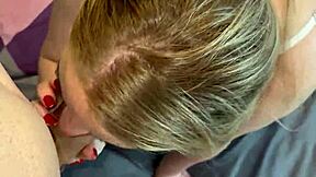 StepMom Sucks Stepson's Huge Cock Licks Balls Deep