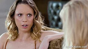 my stepmom licks my friend's pussy so good blonde milf teen lesbian