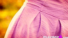 Petite Blonde Zazie Strips Small Tits Outdoor Reveal