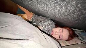 stepmom stuck under bed? stepson takes full advantage 😈 creampie time!