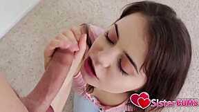 most adorable sister sucks brother's cock so cutely