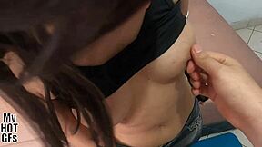 quieres ver a esta gótica primeriza creampie en casting?