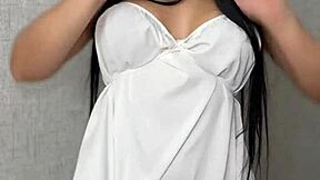 oiled french milf's big puffy tits messy cumshot titfuck