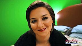 petite brunette kylie rims sloppy then gulps every drop of cum