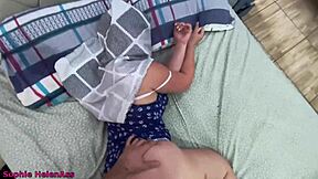 brazilian stepdad fucks curvy teen while mom away