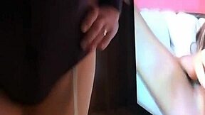 alone cute shemale teases ass in home walk