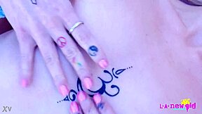 check out this cute blonde stripping naked for close-up shots