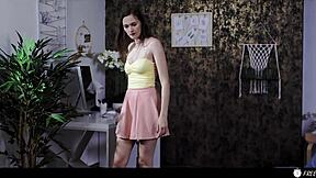 lesbian time stop fetish horny brunette freeze fucks slutty blonde dildo