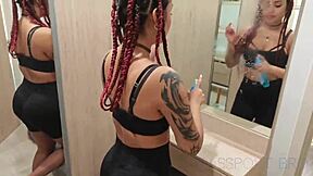 latina bombshell maid housekeeper strips naked to suck big cock deep