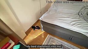 stepmom stuck under bed? stepson takes full advantage 😈 creampie time!
