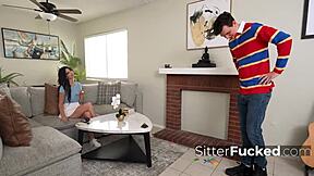 His teen sitter seduces and fucks him raw on 18th birthday?