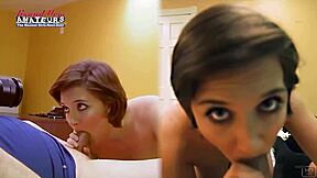 petite brunette kylie rims sloppy then gulps every drop of cum