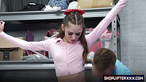 Dumbbell Heist Fails: Daisy Stripped and Fucked