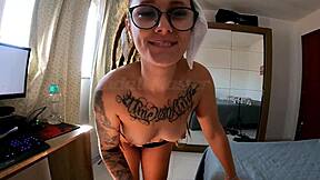 i gave babou my bare cock to twerk on juicy