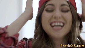 Intrigued by Monster Cock Stretching Petite Teen Babes Tight Cunt Wide