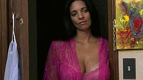 Lesbian Milf Fingers and Licks Petite Teen Steps Daughter's Shaved Pussy